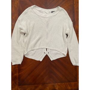 Express‎ Cable Knit Split Back Sweater size small